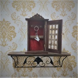 Decorative Almirah Shaped Wooden Key Holder – A Charm of Tradition and Functionality